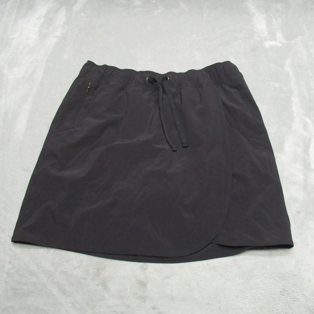 Patagonia‎ Skirt Womens Small Black Fleetwit Skort Drawstring Waist Stretch Wrap